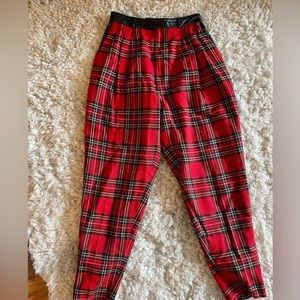 Vintage Holt Renfrew Tartan high waisted pant